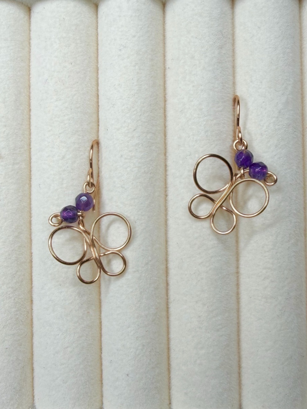 Amethyst Butterfly Earrings